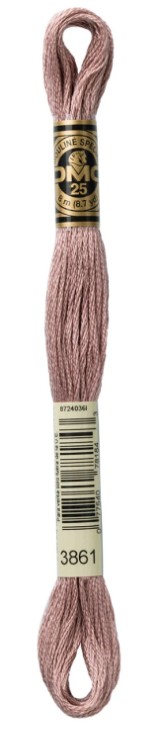 DMC Embroidery Floss Color 3861 Light Cocoa