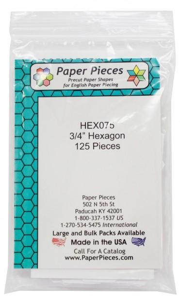 Paper Pieces: Hexagons 3/4"