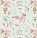 Sweet Woodland Minky Green from 3 Wishes