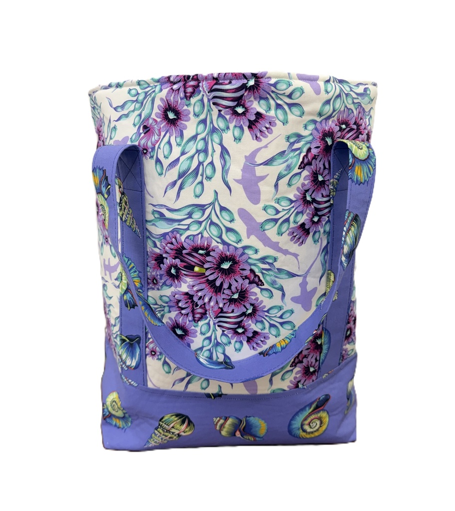Floral Reef Lighthouse Grocery Bag