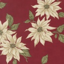 Candlelight Christmas Poinsettias on Crimson by 3 Sisters from Moda Fabrics