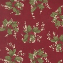 Candlelight Christmas Holly Berry on Crimson by 3 Sisters from Moda Fabrics