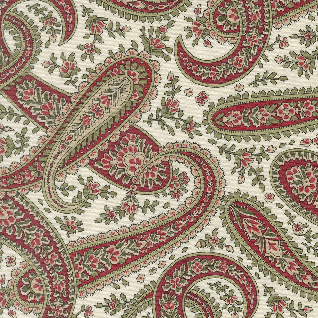 Candlelight Christmas Plaza Paisley on Cream by 3 Sisters from Moda Fabrics