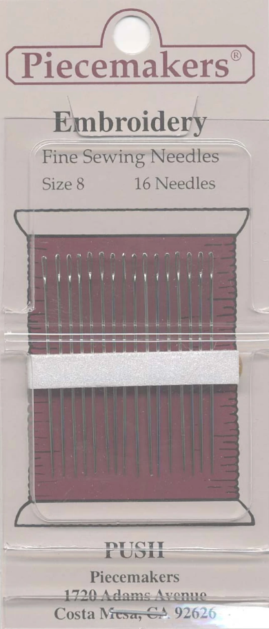 Piecemakers Needles Embroidery Sz 8 16 Count