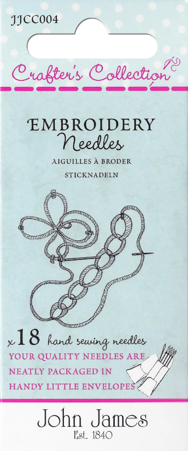 John James Crafters Collection Embroidery Sz 3/7 18 Count