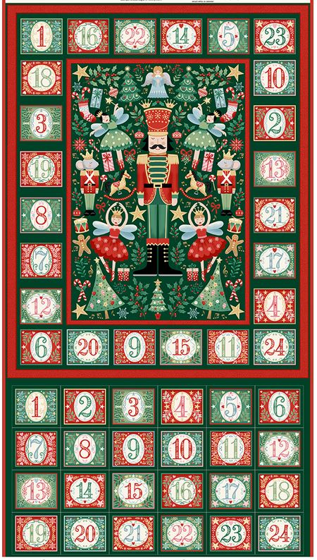 The Nutcracker Advent Calendar Panel by Makower, UK