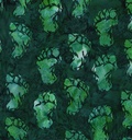 Big Foot Footprint Hunter Batik from Hoffman Fabrics
