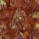 Big Foot Footprints on Pecan Bali Batik from Hoffman Fabrics