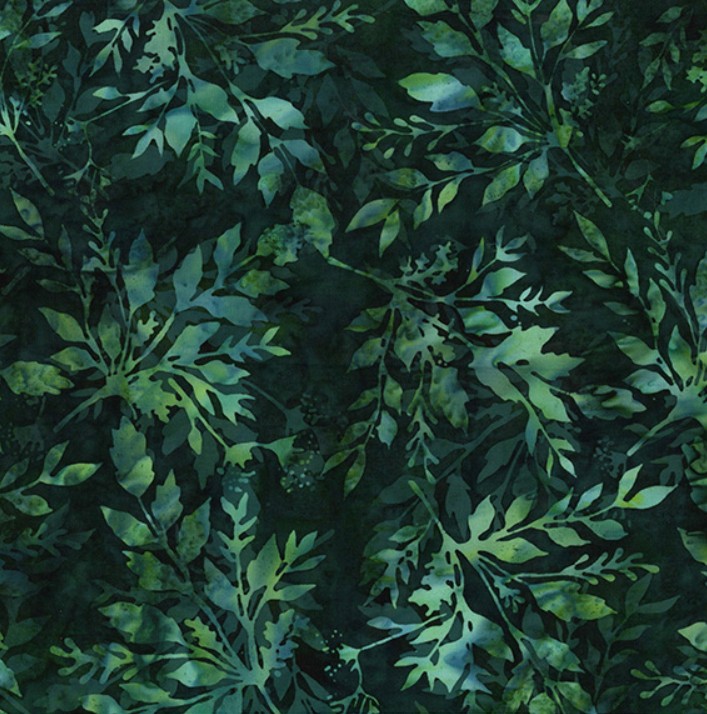 Big Foot Leafy Hunter Bali Batik from Hoffman Fabrics