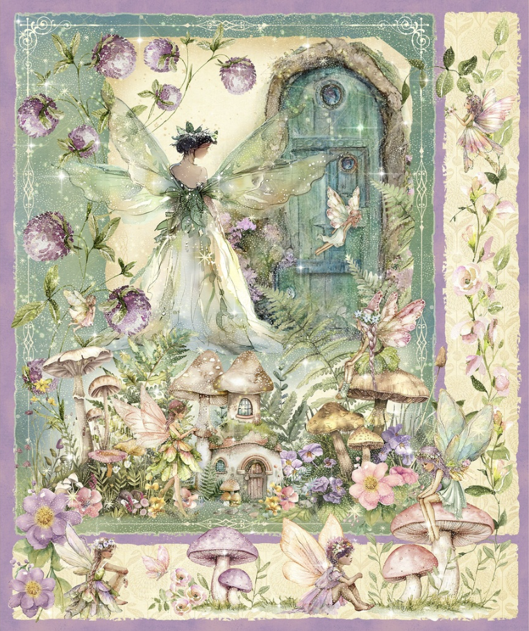Fairy Boutique Panel by Graphic 45 from White Owl Textiles