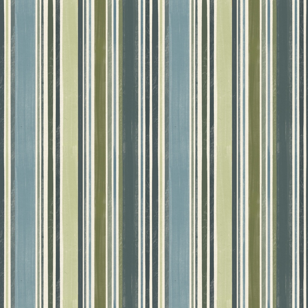 Paddle & Pine Stripes Blue/Green from White Owl Textiles