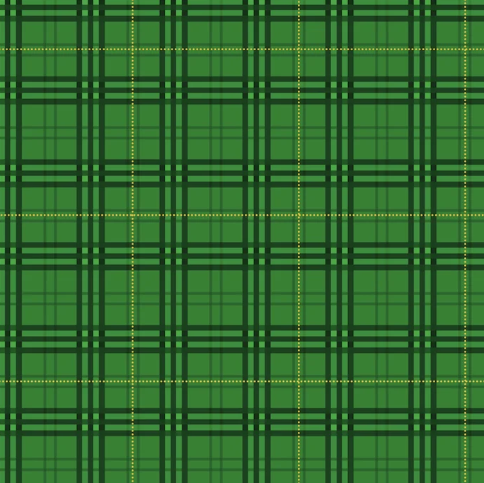 Farm Machines II Tartan Blender Green from KK Fabrics