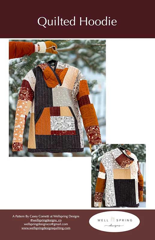 Quilted Hoodie Pattern by Casey Cometti of Wellspring Designs