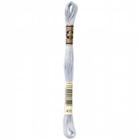 DMC Embroidery Floss Color 415 Pearl Gray