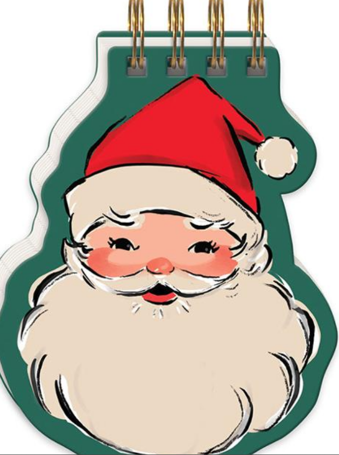 Retro Santa Diecut Notepad by Punch Studio for Moda Fabrics