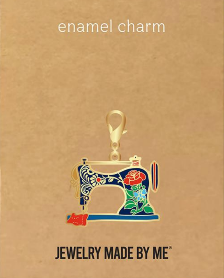 Red Rose Sewing Machine Charm