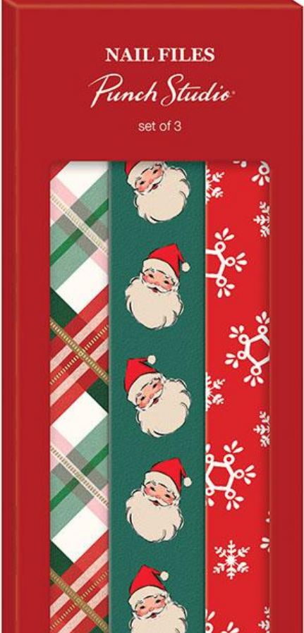 Retro Santa Nail File by Punch Studio for Moda Fabrics