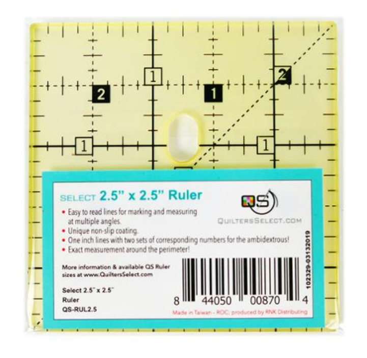 Quilters Select Non-Slip Ruler 2.5 x 2.5 Inch