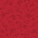 Unexpected Red Fine Line Birds Red by Rebecca Canale from Studio E Fabrics