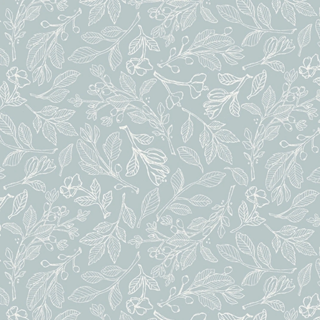Unexpected Red Fine Line Florals Slate by Rebecca Canale from Studio E Fabrics