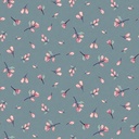 Unexpected Red Tossed Blossoms Dark Slate by Rebecca Canale from Studio E Fabrics