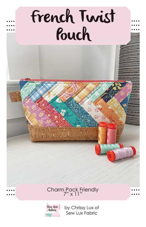 French Twist Pouch Pattern by Chrissy Lux of Sew Lux Fabric