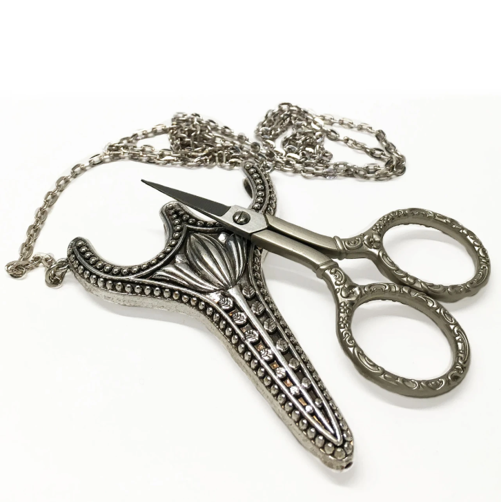 Heirloom Scissor Pendant with 3.5" Embroidery Scissors from Sullivans