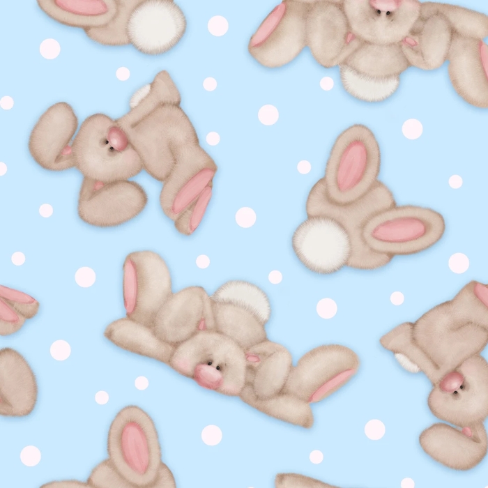 Comfy Flannel Floppy Ear Bunnies Blue from A. E. Nathan