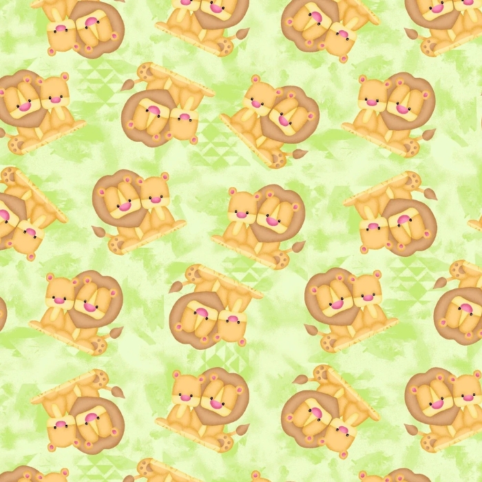 Comfy Flannel Lions Green from A. E. Nathan