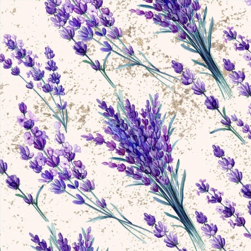 Lilac Lavender Bouquets on Cream from Blank Quilting