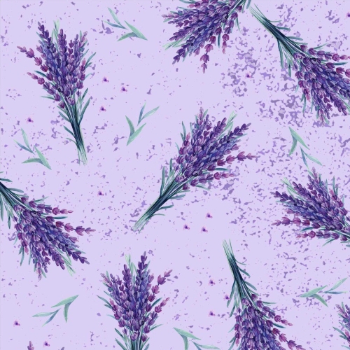 Lilac Lavender Bouquets on Lavender from Blank Quilting