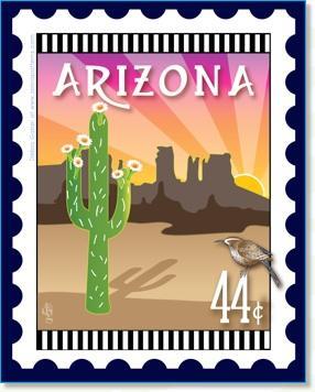 Zebra State Fabric Stamp: Arizona