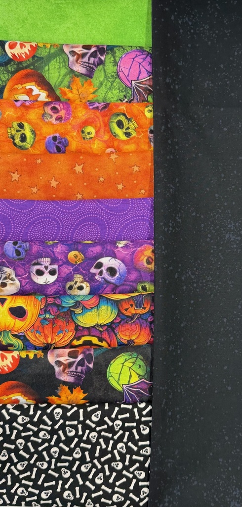 Patchwork Quilted Bow Bright Halloween