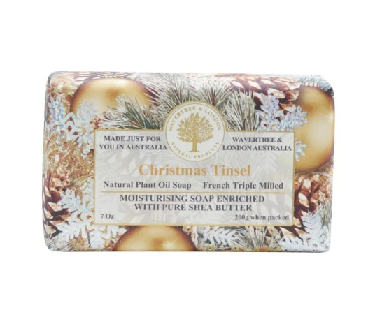 Christmas Tinsel 7Oz Bar Soap By Wavertree & London