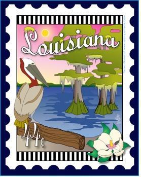 State Stamp: Louisiana Mini Panel from Zebra Patterns