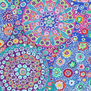 Millefiore Aqua Cotton Lawn by Kaffe Fassett from Free Spirit