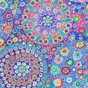 Millefiore Aqua Cotton Lawn by Kaffe Fassett from Free Spirit