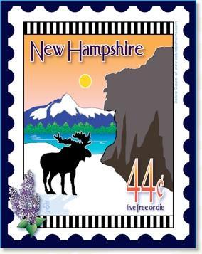 State Stamp: New Hampshire Mini Panel from Zebra Patterns