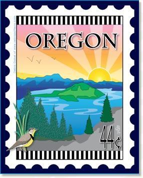 State Stamp: Oregon Mini Panel from Zebra Patterns
