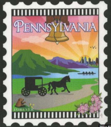 State Stamp: Pennsylvania Mini Panel from Zebra Patterns