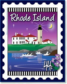 Zebra State Fabric Stamp: Rhode Island