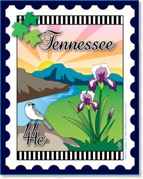 Zebra State Fabric Stamp: Tennessee