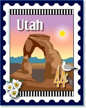 Zebra State Fabric Stamp: Utah