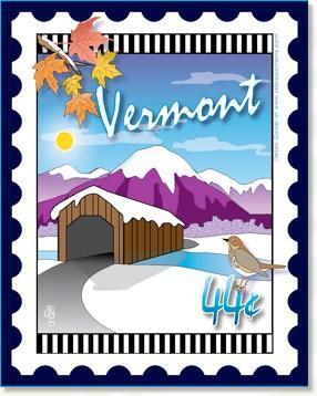 State Stamp: Vermont Mini Panel from Zebra Patterns