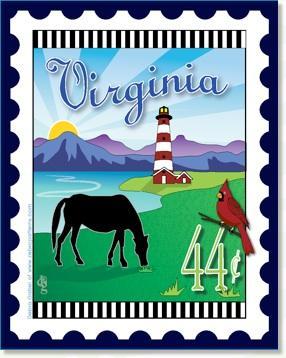State Stamp: Virginia Mini Panel from Zebra Patterns
