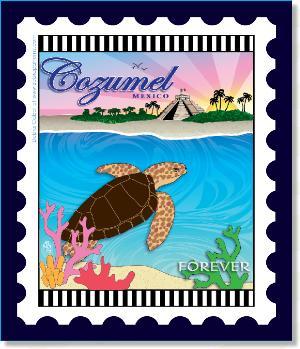 International City Stamp: Cozumel