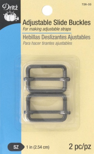 Dritz 1" Adjustable Slide Buckle - Gunmetal