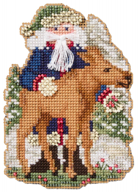 Denali Santa Cross Stitch & Bead Kit