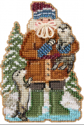 Glacier Bay Santa Cross Stitch & Bead Kit