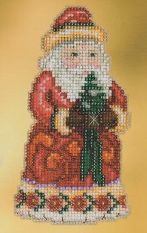 Christmas Cheer Santa by Jim Shore Cross Stitch & Bead Kit